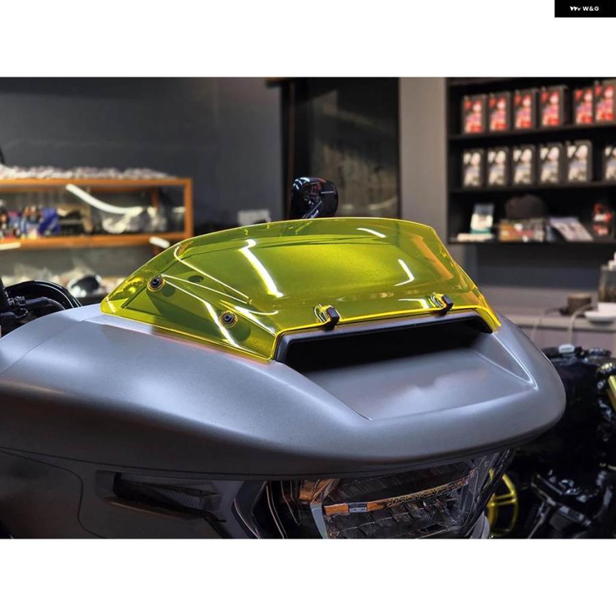 並行輸入品 ハーレー 2023 2024 ツーリング CVO ロードグライド FLTRXSE バイク フロント 4.5インチ ウインドシールド ウインド_9