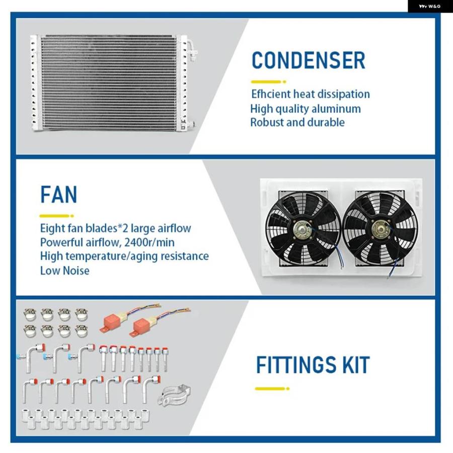 並行輸入品 404 A/C エアコン キット 12V 24V キャラバン乗用車 トラック バン用 エアコン アセンブリの画像