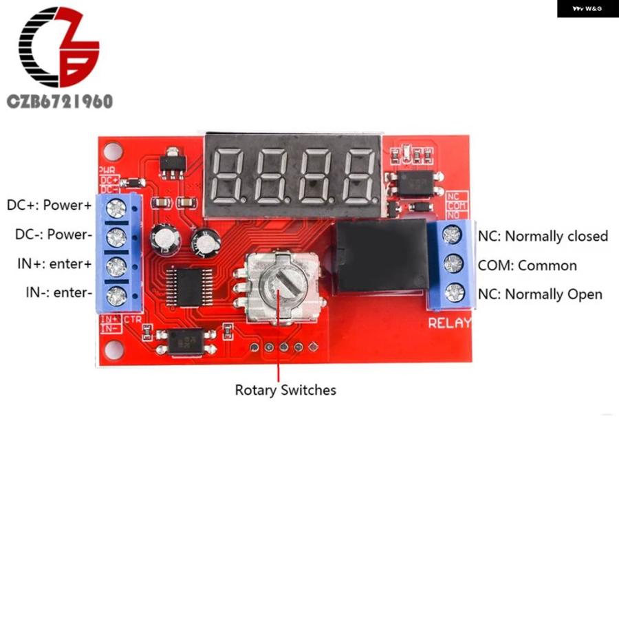 並行輸入品 DC 5V 12V 24V 遅延時間リレー トリガータイマー 制御 スイッチ LCD ディスプレイ サイクルタイムタイマー遅延スイッチ回路基板 | ブランド登録なし | 09