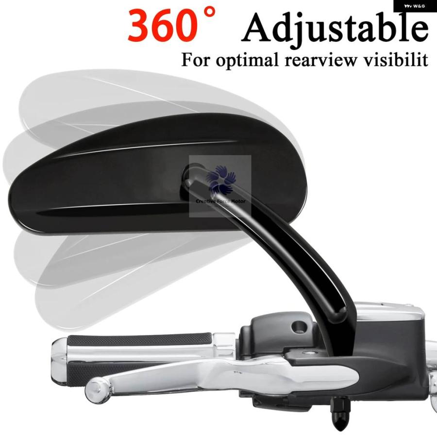 並行輸入品 5/16インチ ハンドルバー オートバイ ミラー 8MM バイク ハーレー スポーツスター 1200 883 ロードキング ストリートグライド ダイナ_6