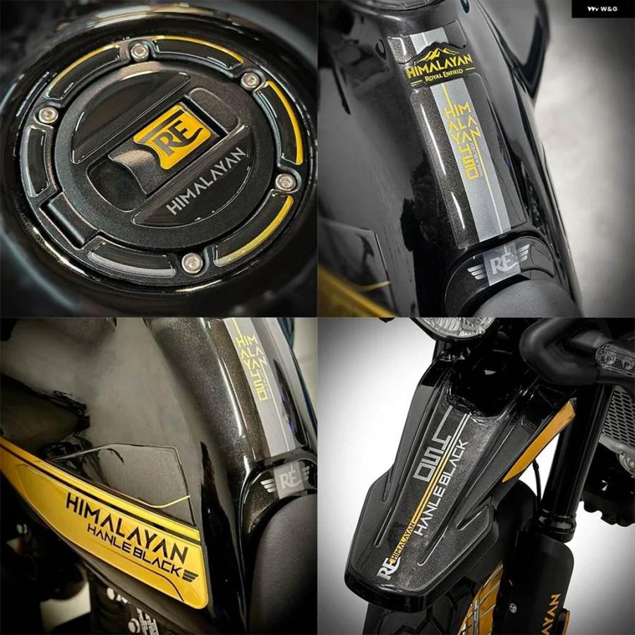 並行輸入品 ヒマラヤン450 ハンレ 2024 2025 オートバイ タンク パッド 装飾 3D樹脂 ステッカー キット_8