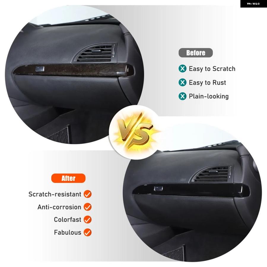 並行輸入品 BMW E63 E64 6シリーズ 2004-2009用 カーパッセンジャー ダッシュボード パネル トリム 装飾 ストリップ ブラック | ブランド登録なし | 07