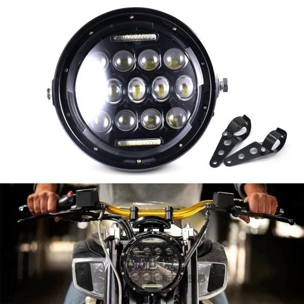 7インチLEDヘッドライトバイザー 4.5インチパッシングランプトリム 