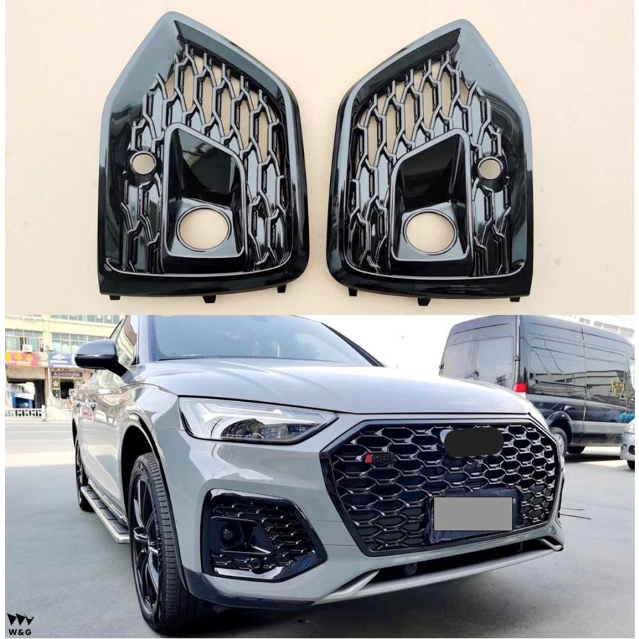 Audi SQ5 Q5用フロントグリル ブラック　FY 新品 アウディ用ブラックフロントレーシンググリル,スポーツ,ハニカム