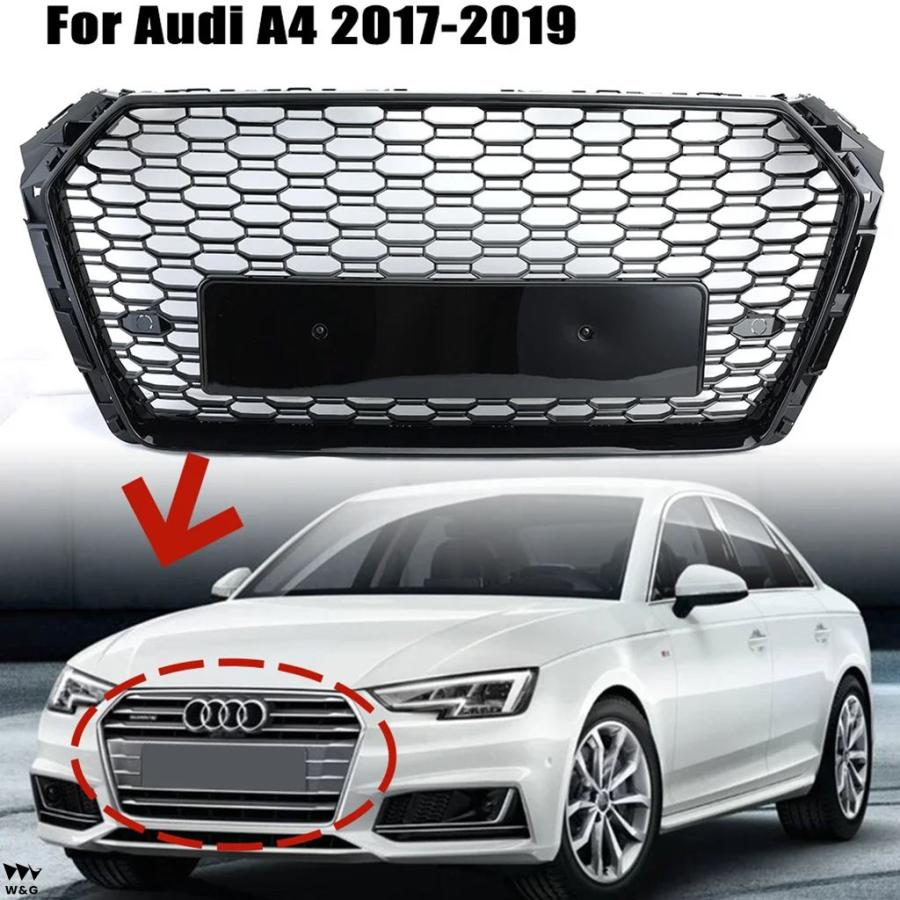 フロントバンパーレーシンググリル アウディ A4 アバント S4 Sライン 