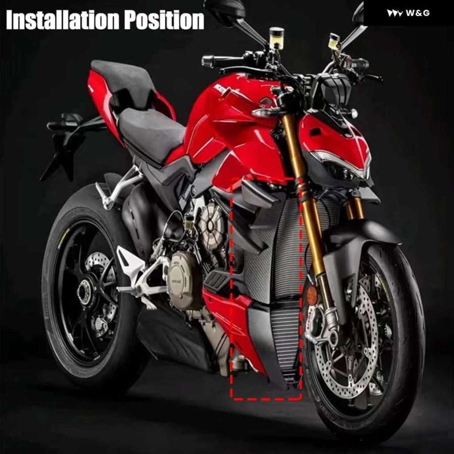 Ducati ストリートファイターV4カーボン製ラジエーターサイドカウル
