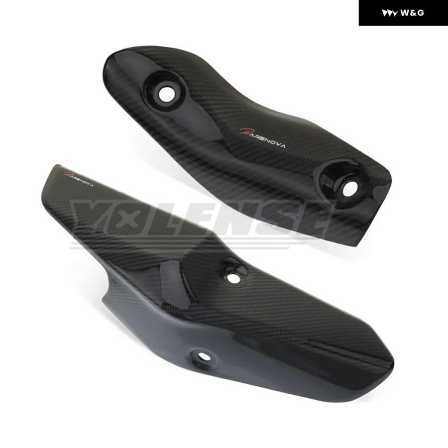 並行輸入品】 カーボン製 オートバイ バイク マフラー ヒートシールド