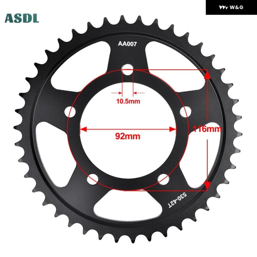 530 42T 17T オートバイ バイク 炭化鋼 フロント リア