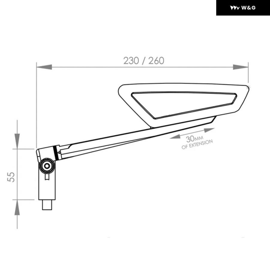 並行輸入品】 Z900 Z650 オートバイ バイク ハイパーネイキッドミラー