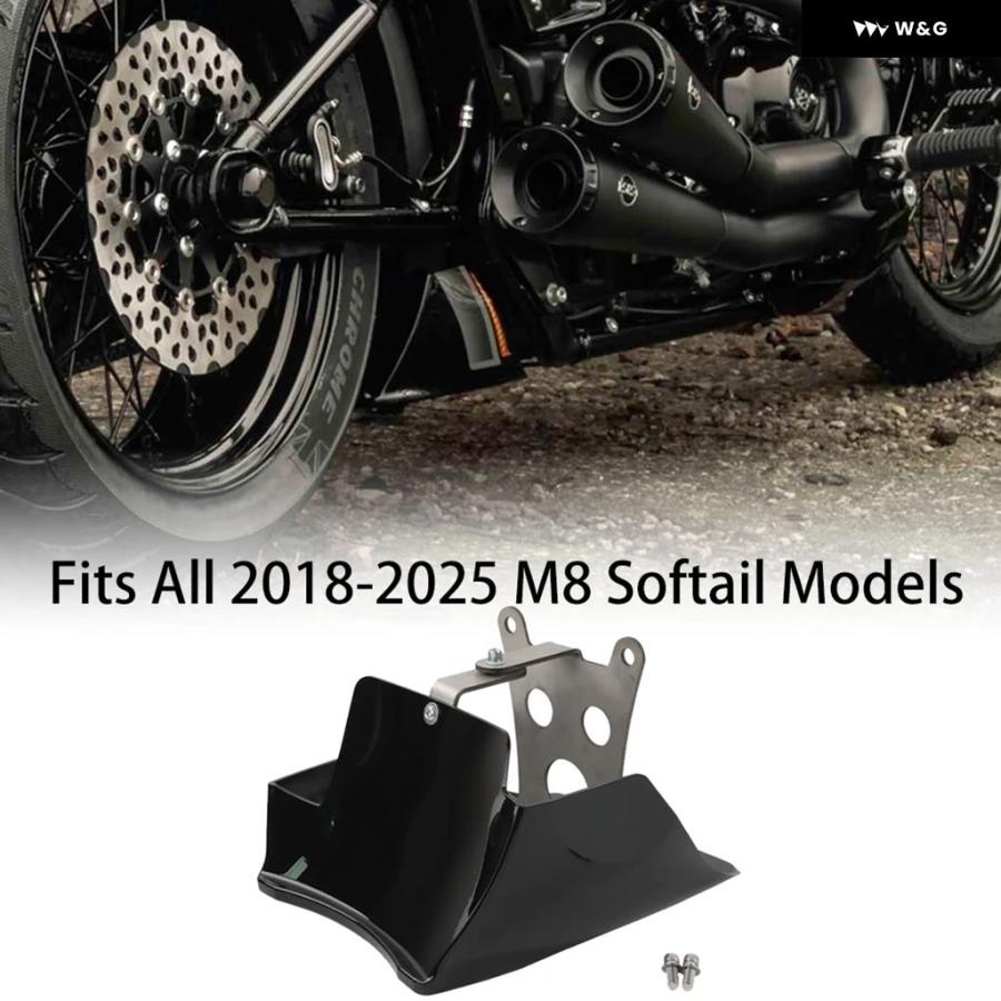 並行輸入品】 ブラックリアフェンダーチンスポイラー ハーレー