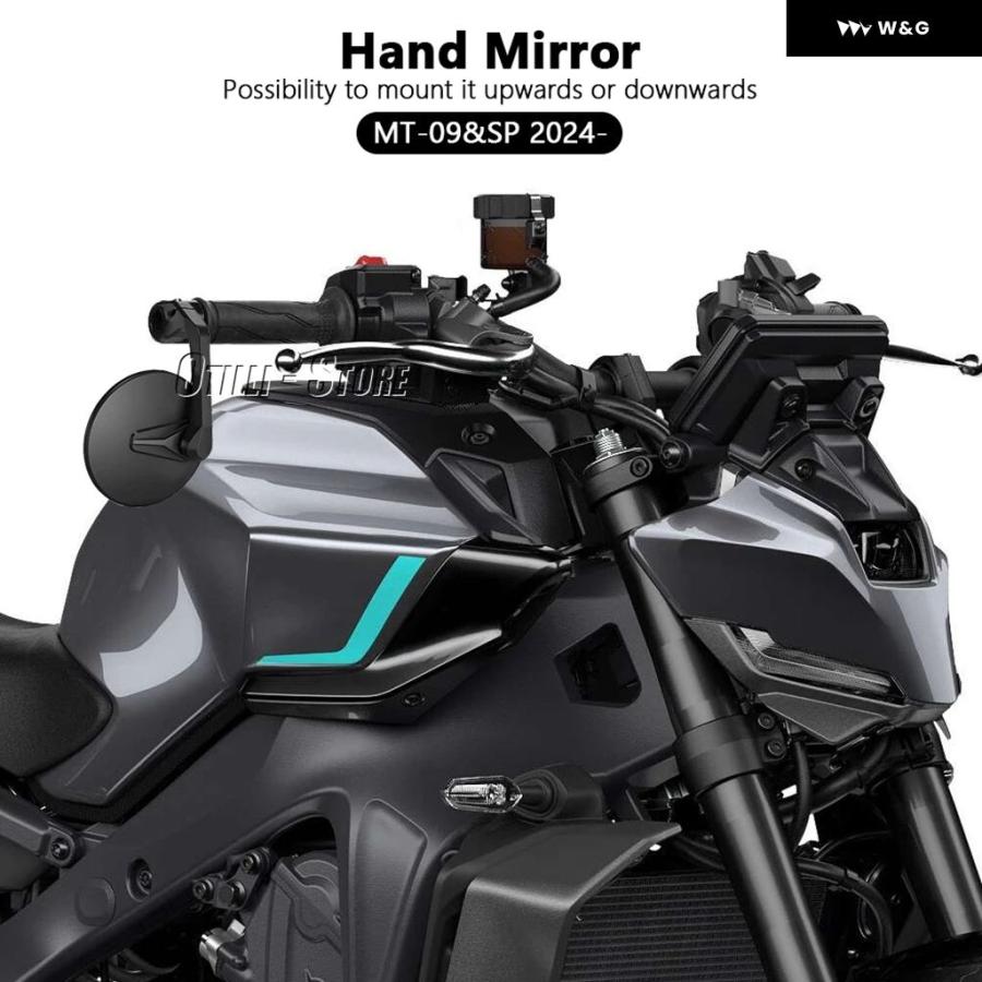 MT-09等　バーエンドミラーセット 並行輸入品】 オートバイ バイク アクセサリーミラー ラウンド