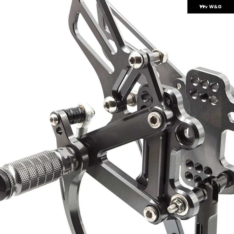 並行輸入品 カワサキ ZZR600 ZZR 600 2005-2006-08 オートバイ バイク リアセット フットレスト フットペグ CNC 合金 ペダル リアセットの画像