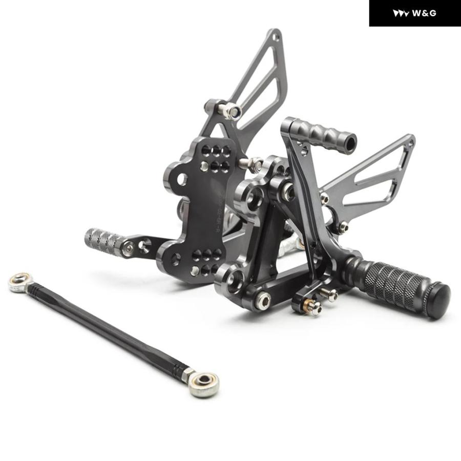並行輸入品 カワサキ ZZR600 ZZR 600 2005-2006-08 オートバイ バイク リアセット フットレスト フットペグ CNC 合金 ペダル リアセットの画像