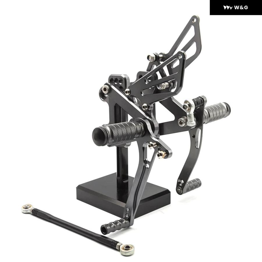 並行輸入品 カワサキ ZZR600 ZZR 600 2005-2006-08 オートバイ バイク リアセット フットレスト フットペグ CNC 合金 ペダル リアセットの画像