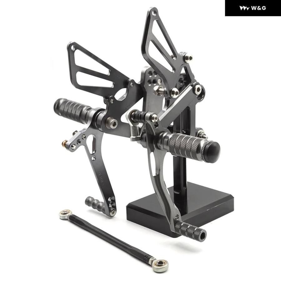 並行輸入品 カワサキ ZZR600 ZZR 600 2005-2006-08 オートバイ バイク リアセット フットレスト フットペグ CNC 合金 ペダル リアセットの画像