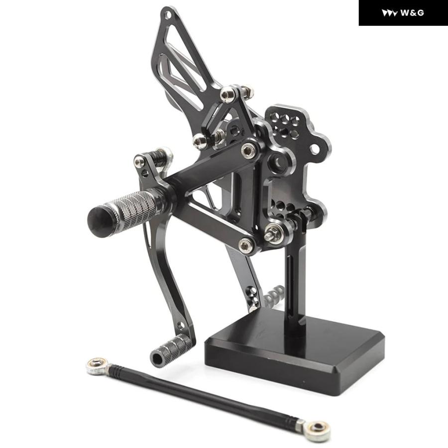 並行輸入品 カワサキ ZZR600 ZZR 600 2005-2006-08 オートバイ バイク リアセット フットレスト フットペグ CNC 合金 ペダル リアセットの画像