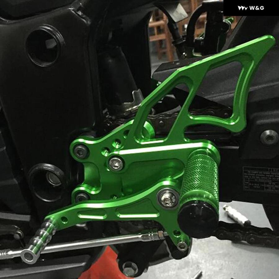 並行輸入品 ヤマハ YZF R3 MT03 2014-2023 CNC オートバイ バイク 調整可能 リアセット フットレスト フットレスト フットペグ ペダルの画像