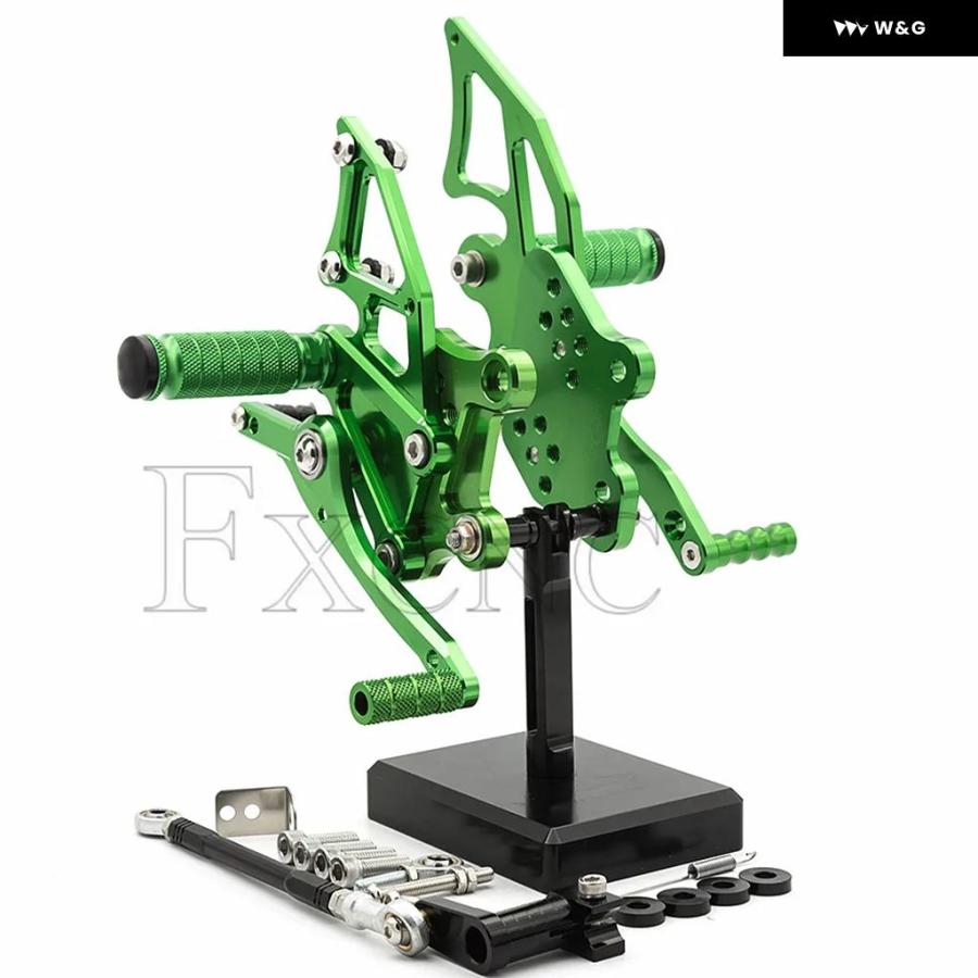 並行輸入品 ヤマハ YZF R3 MT03 2014-2023 CNC オートバイ バイク 調整可能 リアセット フットレスト フットレスト フットペグ ペダルの画像