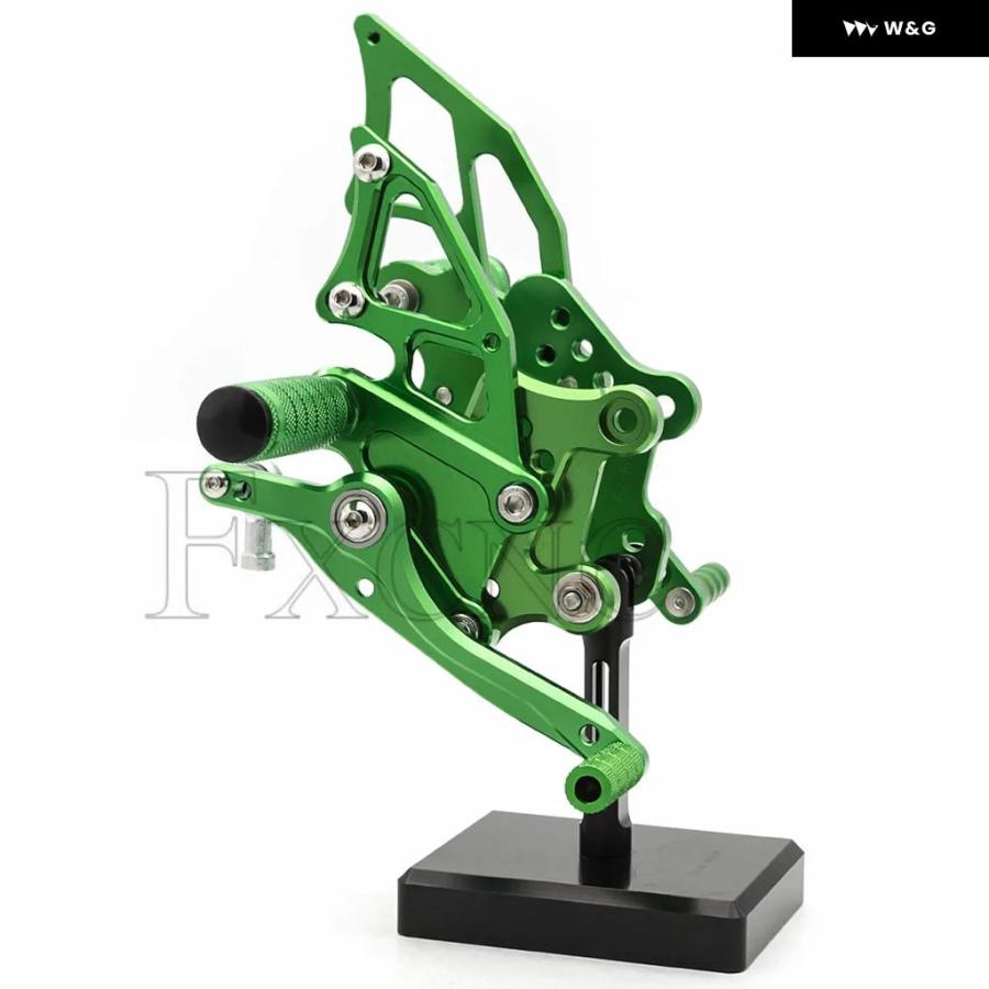 並行輸入品 ヤマハ YZF R3 MT03 2014-2023 CNC オートバイ バイク 調整可能 リアセット フットレスト フットレスト フットペグ ペダルの画像