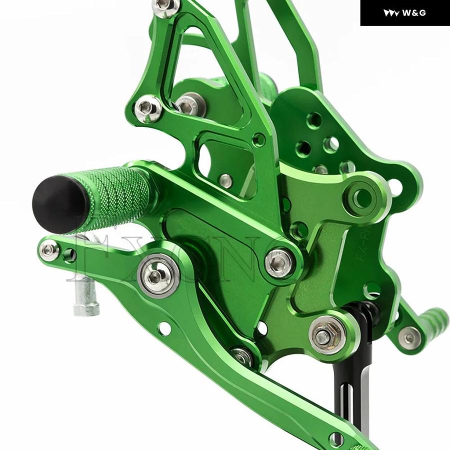 並行輸入品 ヤマハ YZF R3 MT03 2014-2023 CNC オートバイ バイク 調整可能 リアセット フットレスト フットレスト フットペグ ペダルの画像