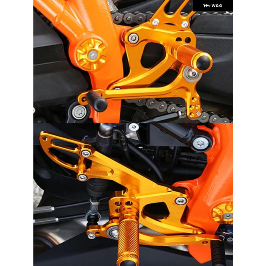 並行輸入品 1290 SUPER DUKE R GT 1290 2014-21 CNC リアセット フットペグ フットペグ ペダル フットレスト リアセットの画像