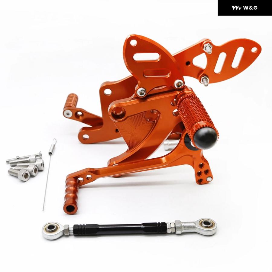 並行輸入品 1290 SUPER DUKE R GT 1290 2014-21 CNC リアセット フットペグ フットペグ ペダル フットレスト リアセットの画像