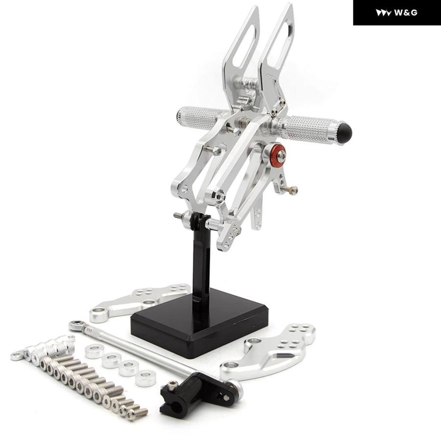 並行輸入品 アプリリア RS125 E5 ABS 2025 CNCアルミ調整可能 オートバイ バイク リアセット フットペグ ペダル フットレスト アクセサリーの画像