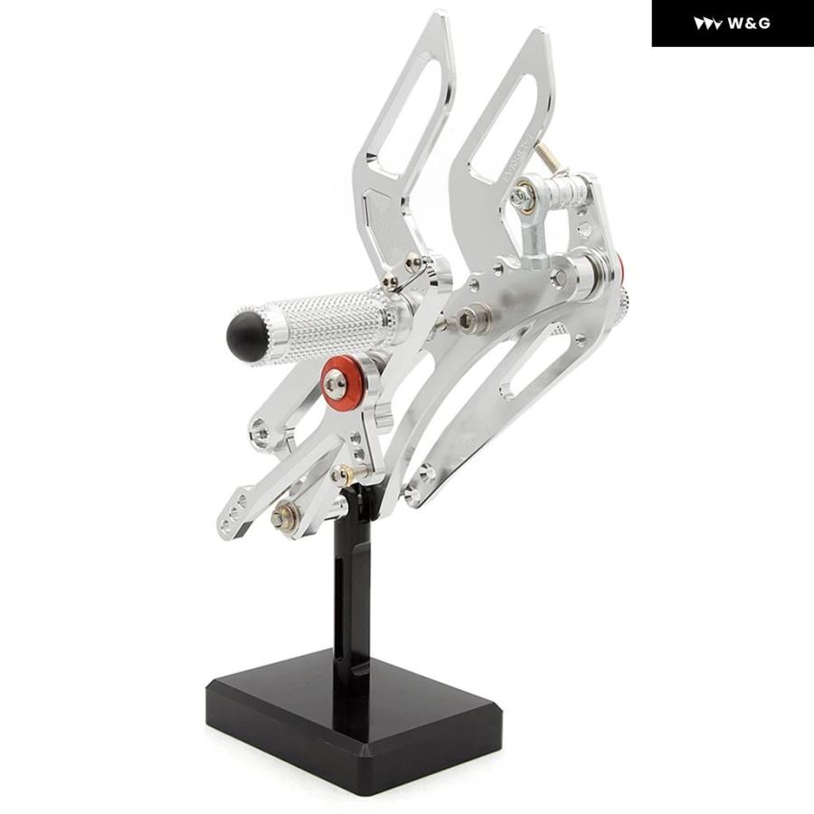 並行輸入品 アプリリア RS125 E5 ABS 2025 CNCアルミ調整可能 オートバイ バイク リアセット フットペグ ペダル フットレスト アクセサリーの画像