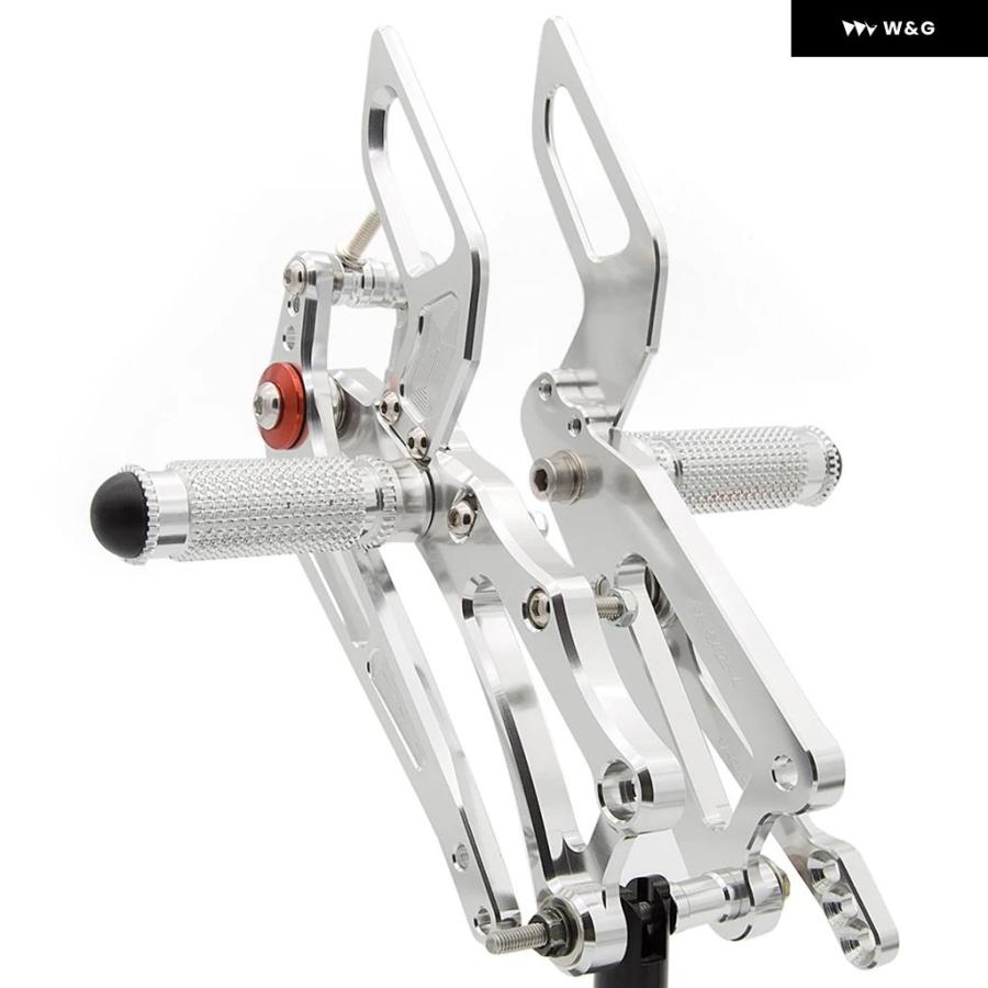 並行輸入品 アプリリア RS125 E5 ABS 2025 CNCアルミ調整可能 オートバイ バイク リアセット フットペグ ペダル フットレスト アクセサリーの画像