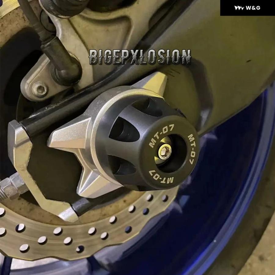 ブランド登録なし - 並行輸入品 リアフロントアクスル 民族音楽 衝突 スライダー ヤマハ MT-07 FZ-07 2014-2023 MT-09