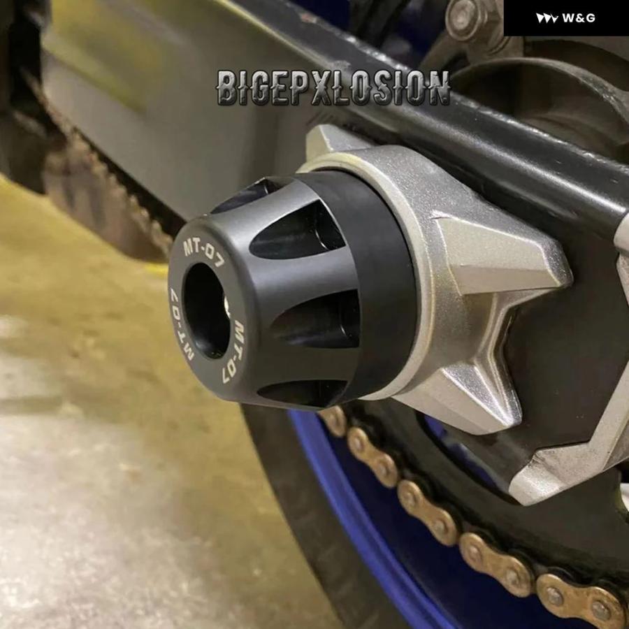 ブランド登録なし - 並行輸入品 リアフロントアクスル 民族音楽 衝突 スライダー ヤマハ MT-07 FZ-07 2014-2023 MT-09