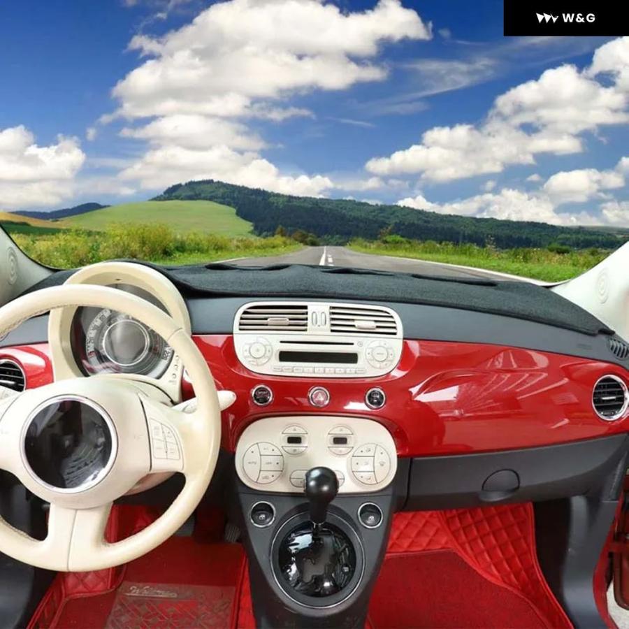 並行輸入品 フィアット 500 2008-2023 アバルト 595 2012-21-2023 フランネルダッシュマットサンシェー | ブランド登録なし | 04