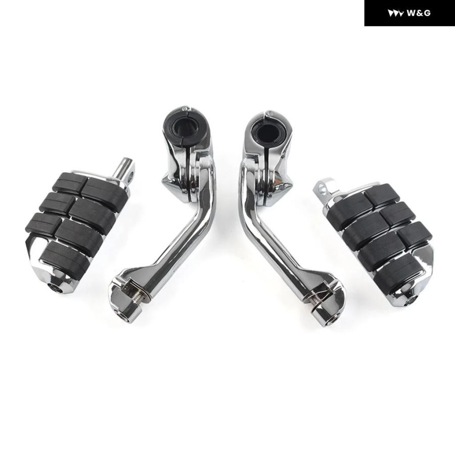 並行輸入品 1ペア オートバイ バイク 1-1/4インチ エンジン ガード ロングアングル フットペグ マウント ハーレー ダビッ_7