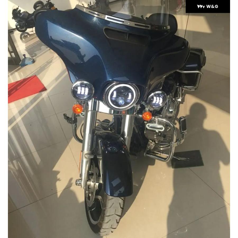 並行輸入品 4.5インチ 4 1/2インチ 補助ライト スポット フォグランプ ウィンカー ブラケット エレクトラ ストリートグラ
