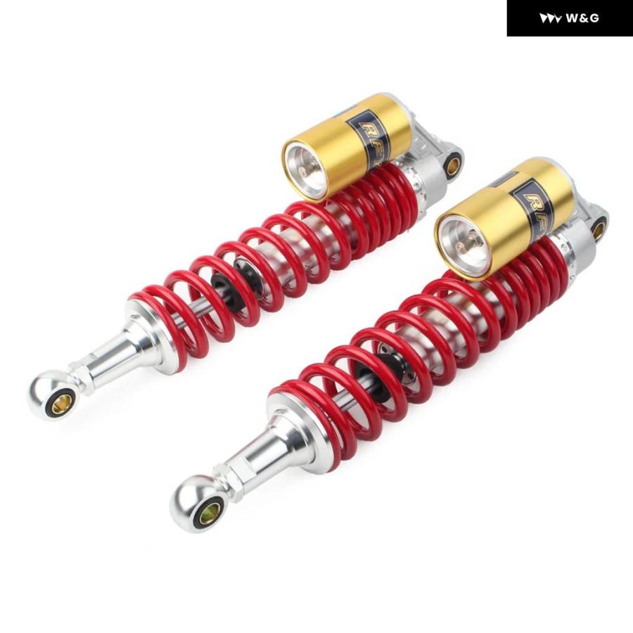 並行輸入品 1ペア 375MM レッドエアショック アブソーバー サスペンション ダンパー 汎用 ほとんど オートバイ バイク モ_2