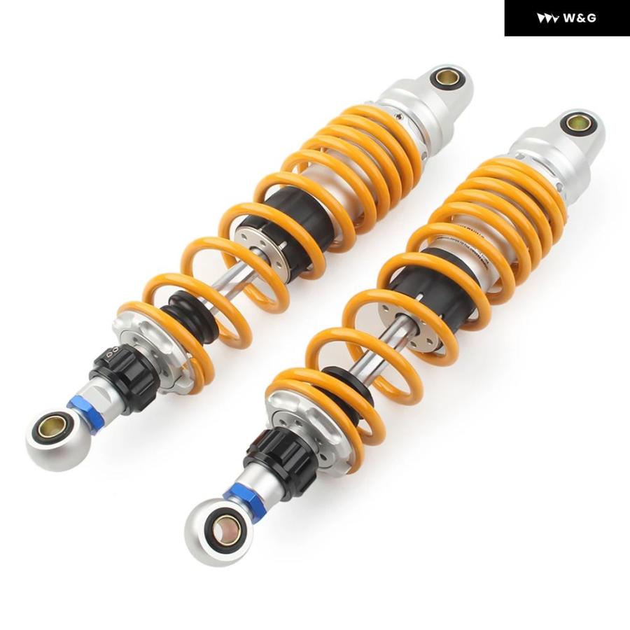 並行輸入品 1ペア 305MM ゴールド オートバイ バイク リアショック アブソーバーセット 汎用 KH100 KH125 RS