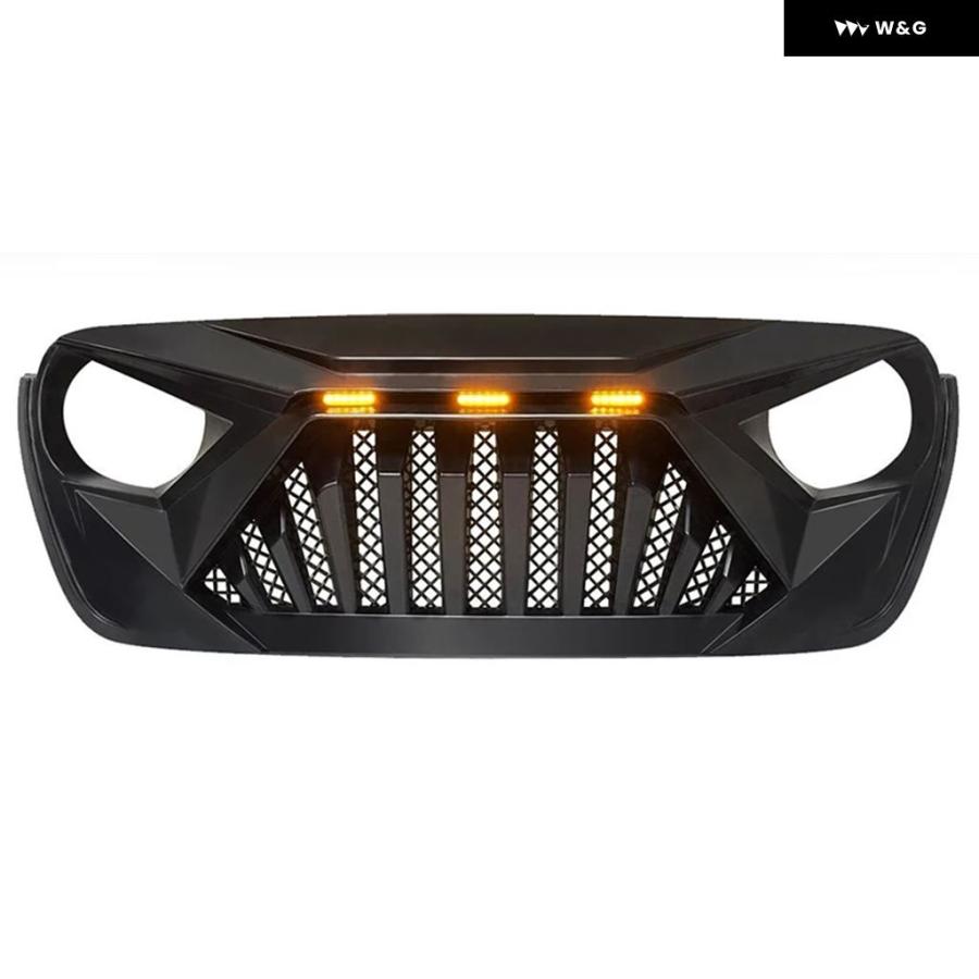 並行輸入品 4X4 カスタム フロント レーシング グリル ジープ ラングラー JL グラディエーター JT 2018-2022 | ブランド登録なし | 01