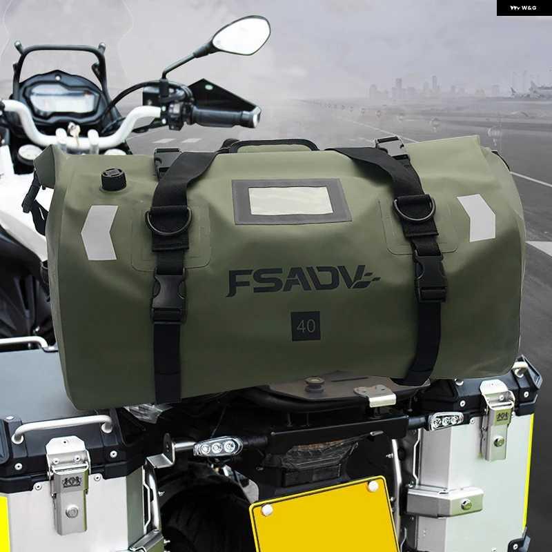 並行輸入品オートバイ バイク キャリア テールバッグ リア用バッグ 40L 60L ツーリング用バッグ オートバイ バイク 防水 スポーツリア用バッグパック BMの画像