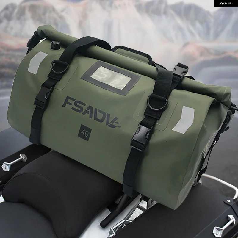 並行輸入品オートバイ バイク キャリア テールバッグ リア用バッグ 40L 60L ツーリング用バッグ オートバイ バイク 防水 スポーツリア用バッグパック BMの画像