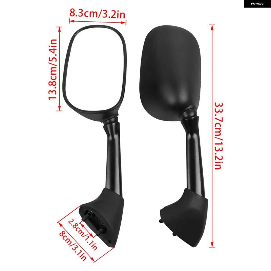 並行輸入品ペア オートバイ バイク リアビューミラー ヤマハ YZFR1 1998-2007 YZFR6 1999-2007サイドミラーの画像