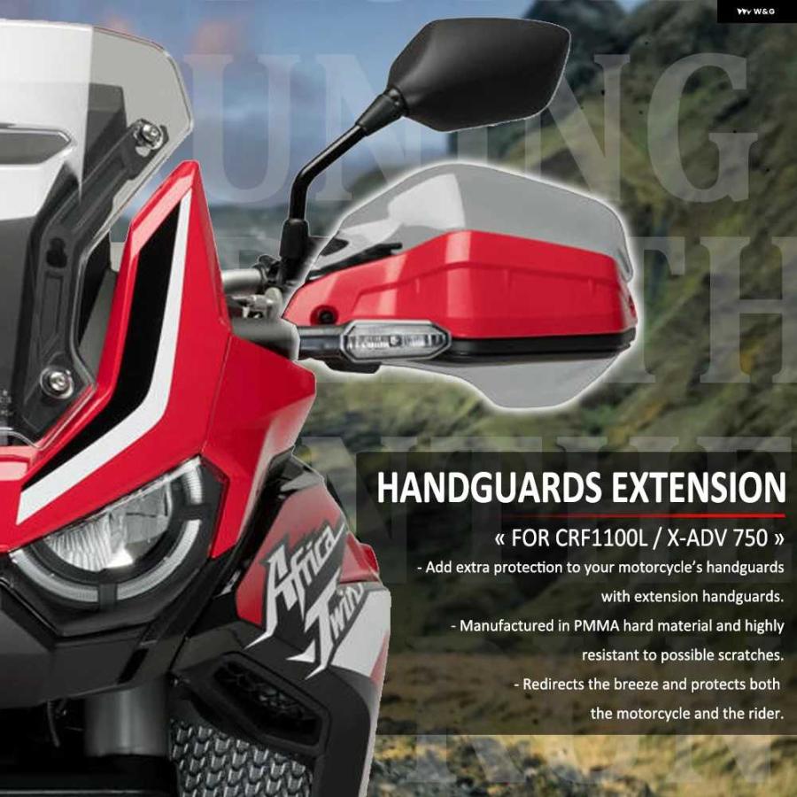 並行輸入品ハンドガード ウインドシールドエクステンション ハンドシールド プロテクター カバー バー ホンダ CRF1100L CRF 1100L 1100 L アフリカツイ_21