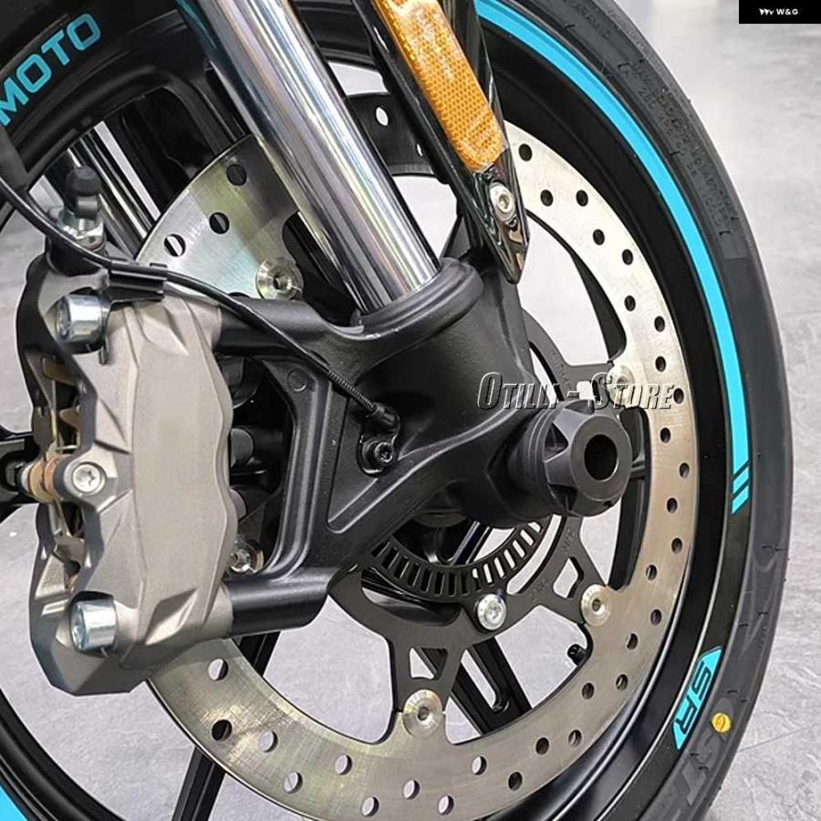 並行輸入品450SR ホイール フォーク スライダー CFMOTO 450NK 450 SR 2022-2025 アクセサリー フロント リアホイール アクスル フォーク クラッシュ スの画像