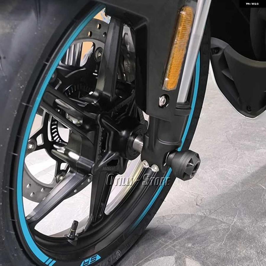 並行輸入品450SR ホイール フォーク スライダー CFMOTO 450NK 450 SR 2022-2025 アクセサリー フロント リアホイール アクスル フォーク クラッシュ スの画像