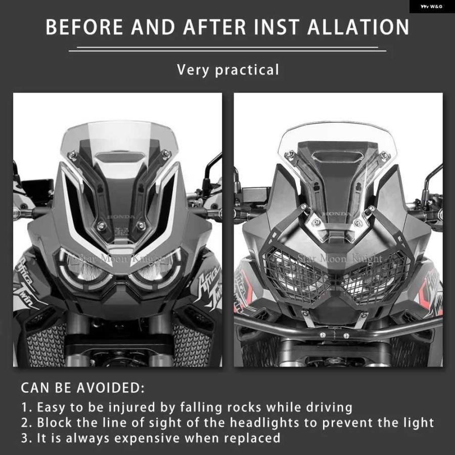 並行輸入品オートバイ バイク ヘッドライト プロテクター グリル ガード カバー ホンダ アフリカツイン CRF1100L 1 2020 - 2023の画像