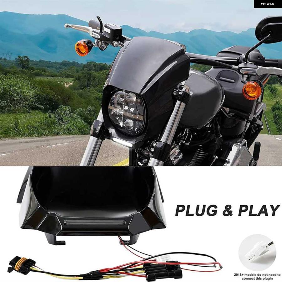 並行輸入品オートバイ バイク フロント ヘッドライト フェアリング カバー ハーレー ソフテイル ブレイクアウト FXBR FXBRS 2018-23_3