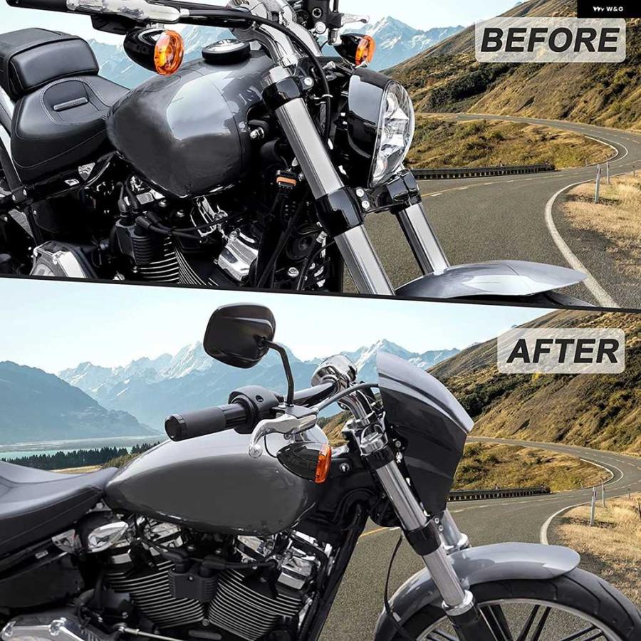 並行輸入品オートバイ バイク フロント ヘッドライト フェアリング カバー ハーレー ソフテイル ブレイクアウト FXBR FXBRS 2018-23_4