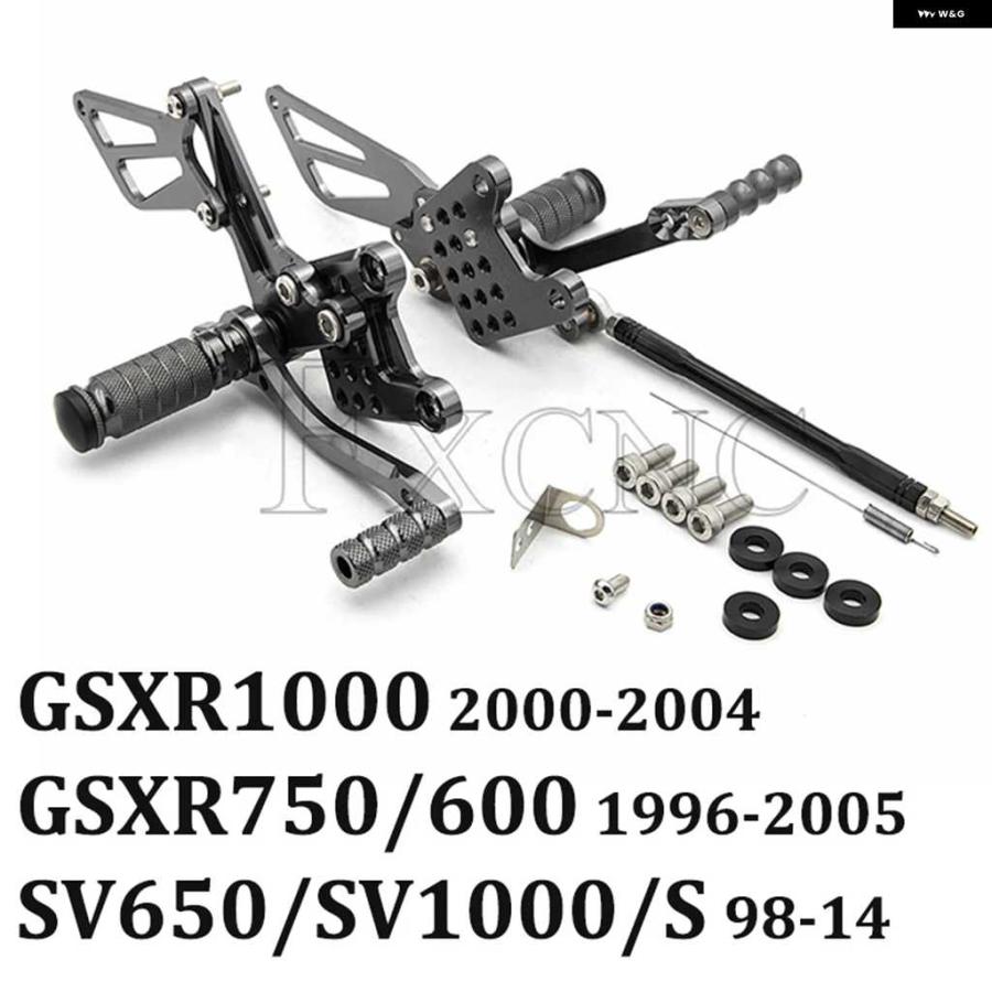 並行輸入品スズキ GSX-R 750 1996-05 CNC アルミ フットペグ フットレスト リアセット フットペグ_9