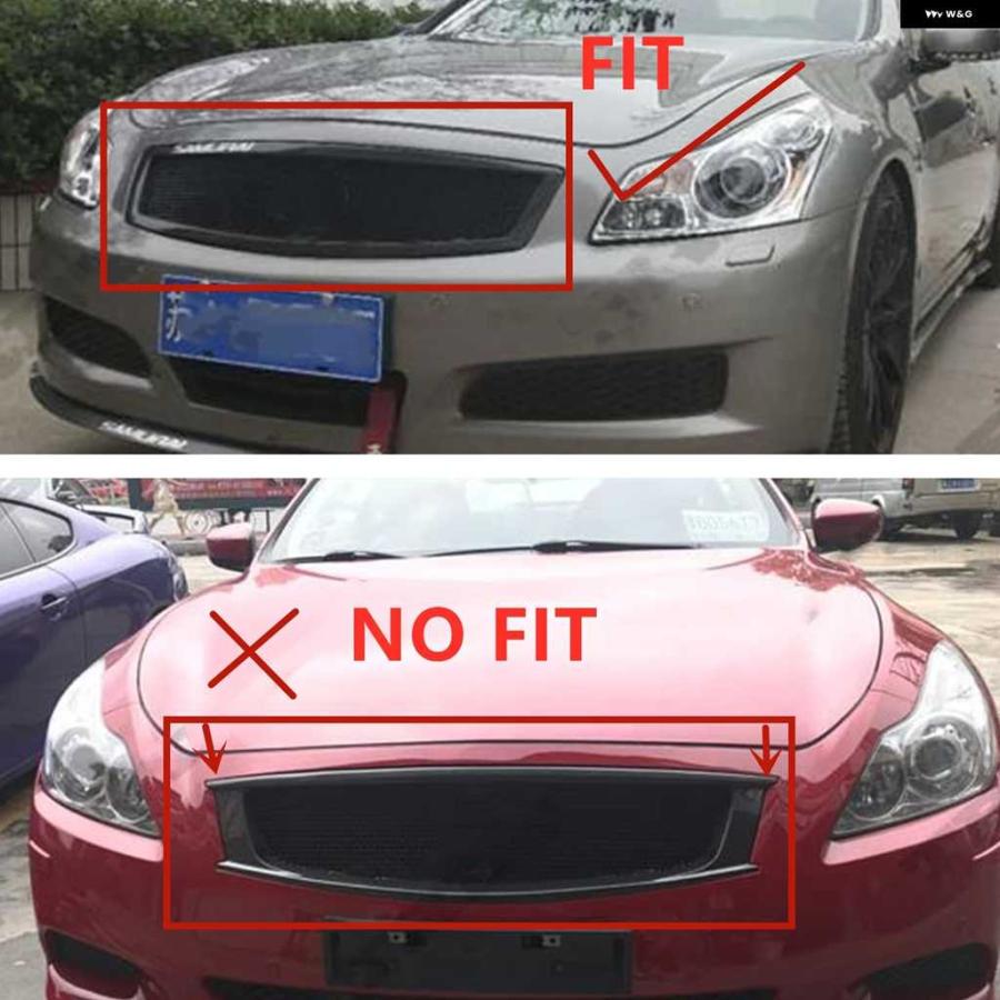 並行輸入品車用フロント グリル バンパー フードメッシュ インフィニティ G G35 G37 2007-2009 セダン 4ドアの画像