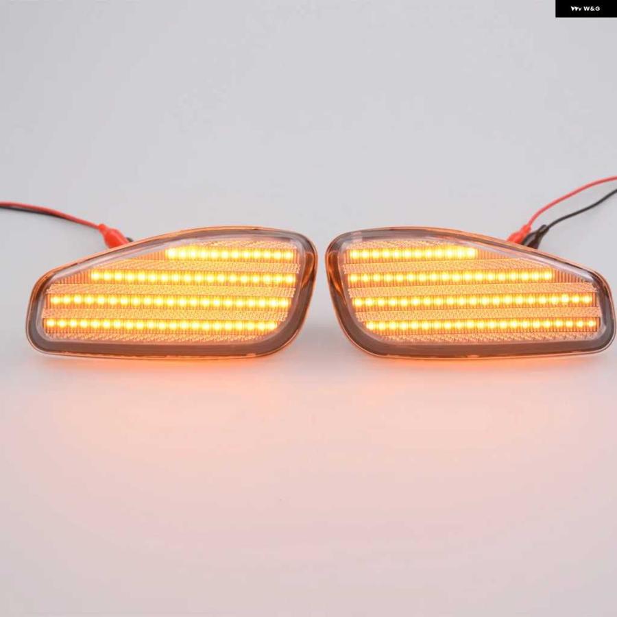 並行輸入品2個 クリアレンズ LED フロントサイド マーカーライト