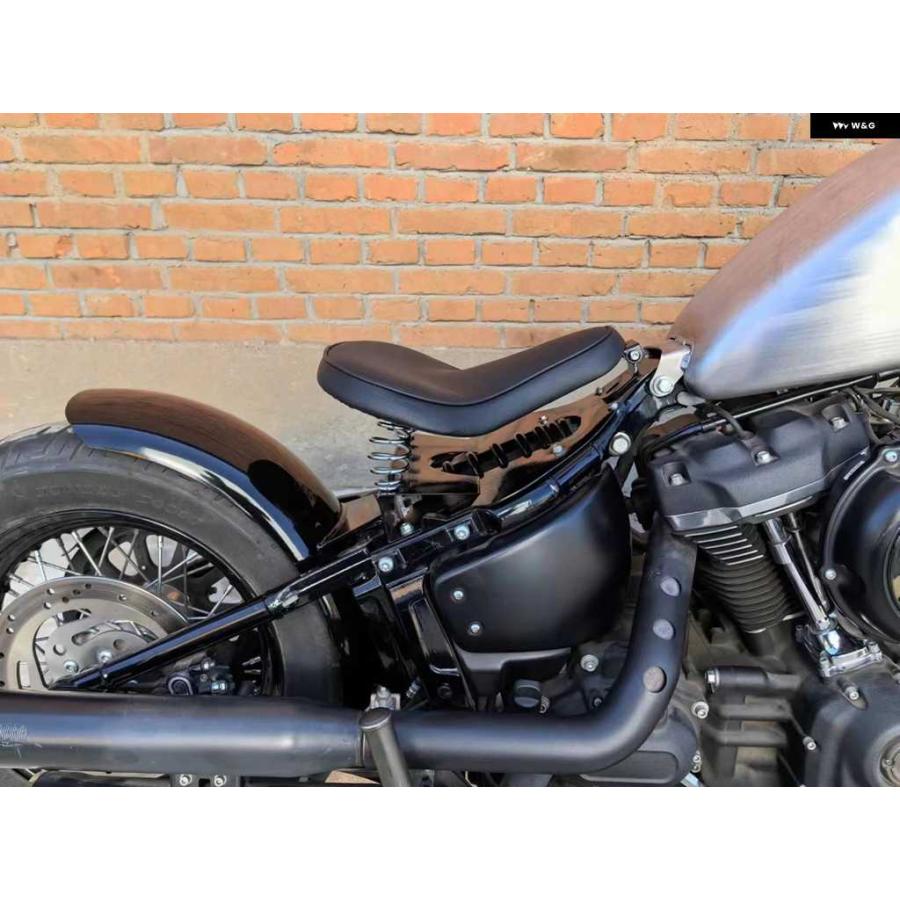 並行輸入品ハーレー ソフテイル ストリートボブ FXBB 2019-2024 バイク 運転席 パッセンジャーシート サドル クッション ソロシート パッド カバーの画像